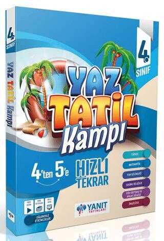 Yanıt Yayınları 4. Sınıf(4den 5e)Geçenler İçin %100 Yeni Müfredat Tüm Dersler Yaz Tatil Kitabı