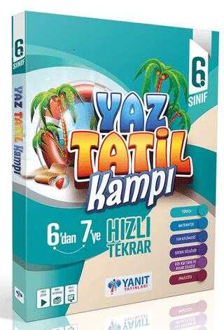 Yanıt Yayınları 6. Sınıf(6dan 7ye)Geçenler İçin %100 Yeni Müfredat Tüm Dersler Yaz Tatil Kitabı