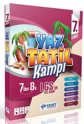 Yanıt Yayınları 7. Sınıf(7den 8e)Geçenler İçin %100 Yeni Müfredat Tüm Dersler Yaz Tatil Kitabı